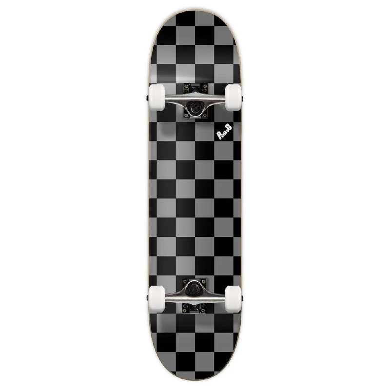 Yocaher Graphic Complete 7.75" Skateboard - Checker Silver