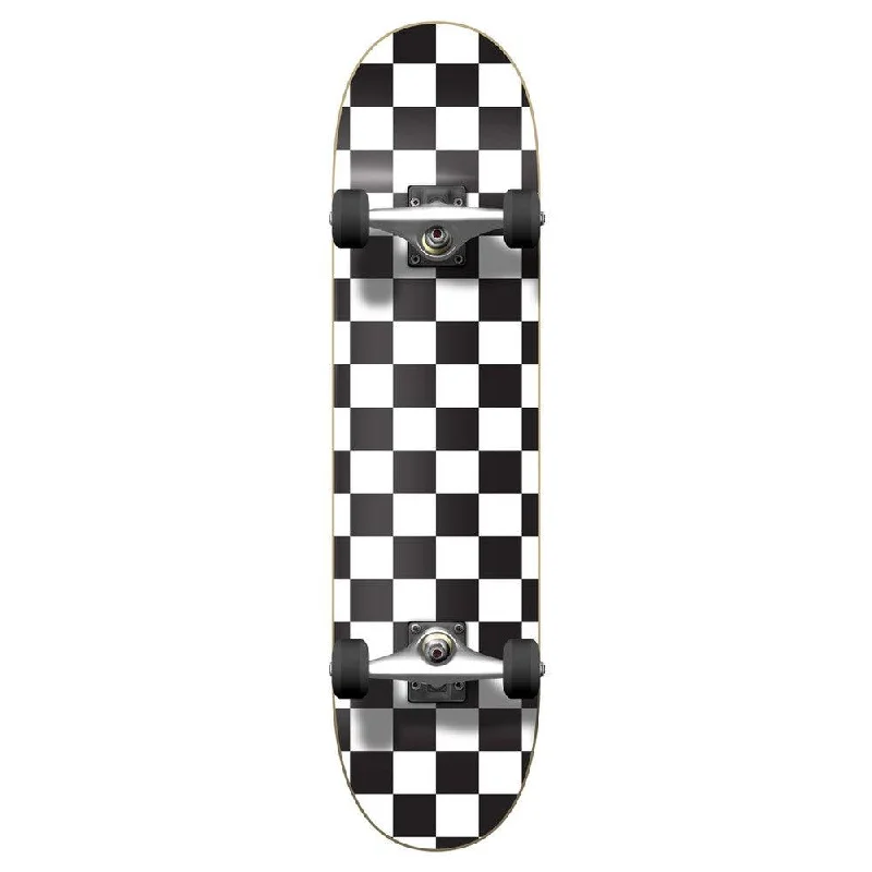 Yocaher Graphic Complete 7.75" Skateboard - Checker White